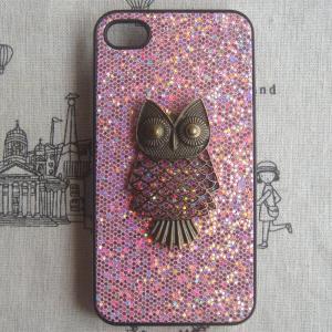 SALE - Steampunk Owl bling glitter ..