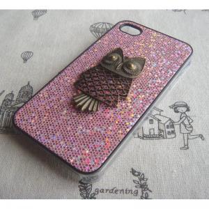 SALE - Steampunk Owl bling glitter ..