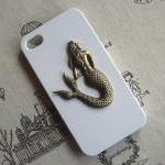 Steampunk Mermaid White Hard Case For Apple Iphone..