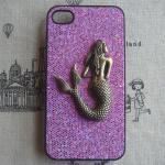 Steampunk Mermaid Purple bling glit..