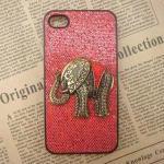 Steampunk Elephant Red bling glitte..