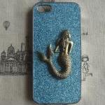 Steampunk Mermaid Blue Bling Glitter Hard Case For..