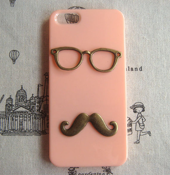 Steampunk Glasses Mustache Hard Case For Apple Iphone 5 Case Cover