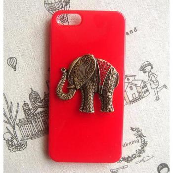 Steampunk Elephant Red hard case For Apple iPhone 5 case cover